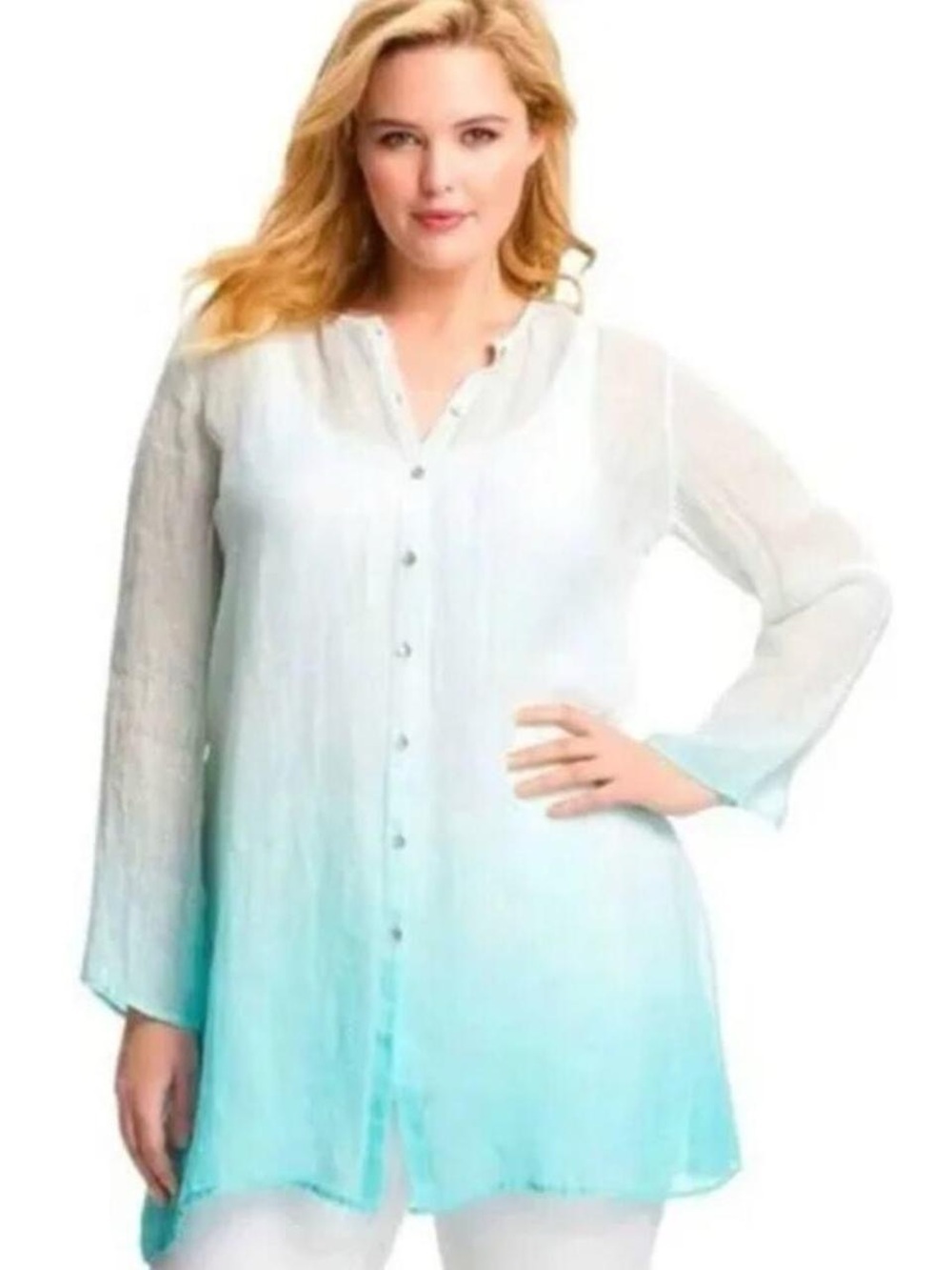 Eileen Fisher 100% Linen Button Down
Ombre Dip Dye Tunic